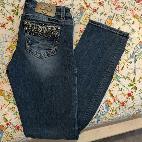 Miss Me Denim - Miss Me Jeans size 29 mid rise straight gentle used.